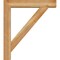 Ekena Millwork Traditional Block Rough Sawn Bracket w/ Offset Brace, Western Red Cedar, 6"W x 30"D x 34"H BKT0604X30X34TRA05RWR - alternate 3